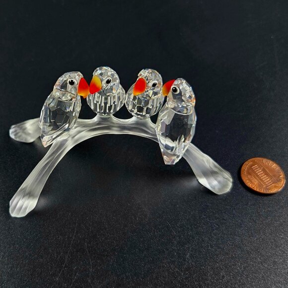 Other - Vintage Swarovski “Feathered Beauties” Baby Lovebirds Figurine — No Box